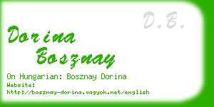 dorina bosznay business card